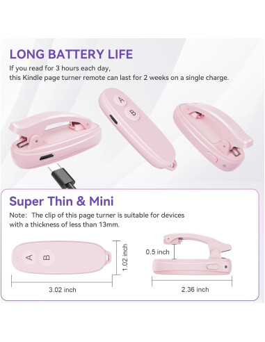 Control Remoto Pasar Páginas Kindle Rosa - DONGGUAN GX76
