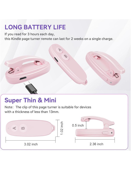Control Remoto Pasar Páginas Kindle Rosa - DONGGUAN GX76