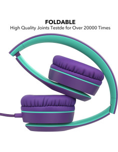 Auriculares RORSOU K5 para Niños Plegables 3.5mm Color Púrpura 2