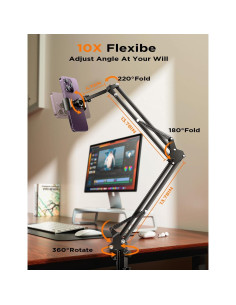 Soporte para Tabletas LISEN 34.6 cm Ajustable para iPad y Kindle 2