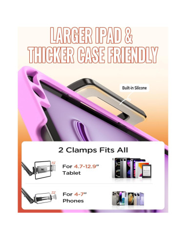 Soporte para Tabletas LISEN 34.6 cm Ajustable para iPad y Kindle