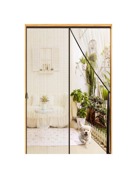 Malla de Puerta Magnética Elytsemoh 38x83 cm Insectos Negro