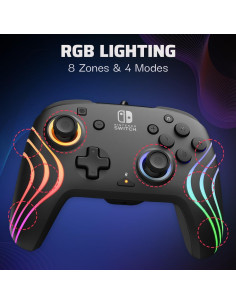Controlador PDP Afterglow Wave Negro para Nintendo Switch 2