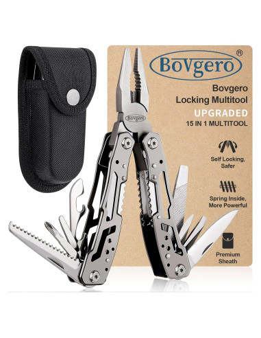 Alicate Multiherramienta 15 en 1 Bovgero Acero Inoxidable