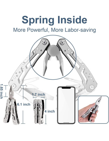 Alicate Multiherramienta 15 en 1 Bovgero Acero Inoxidable