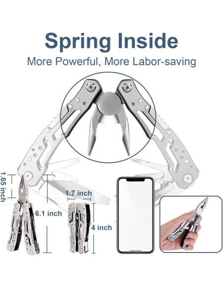 Alicate Multiherramienta 15 en 1 Bovgero Acero Inoxidable