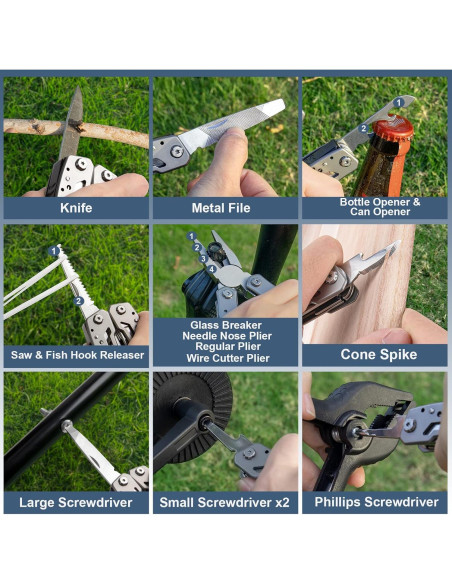 Alicate Multiherramienta 15 en 1 Bovgero Acero Inoxidable