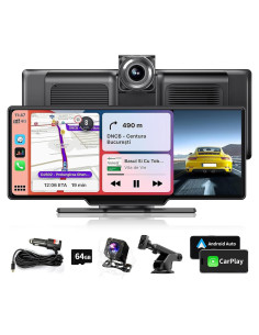 Pantalla 10.26" Wireless CarPlay M CARKUMI con Cámara 2.5K
