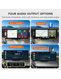 Pantalla 10.26" Wireless CarPlay M CARKUMI con Cámara 2.5K 2