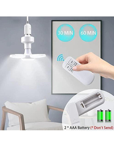 Bombilla LED E27 TKUS 28W con Control Remoto y Temporizador