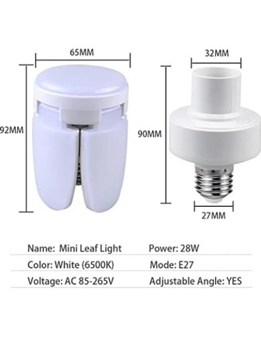 Bombilla LED E27 TKUS 28W con Control Remoto y Temporizador