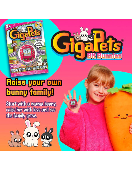 GigaPets Bit Bunnies Juguete Interactivo para Niños 3 Mascotas