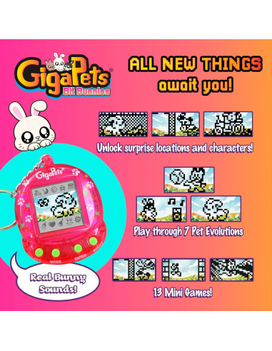 GigaPets Bit Bunnies Juguete Interactivo para Niños 3 Mascotas