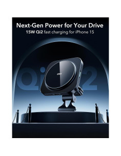 Cargador Inalámbrico MagSafe ESR 15W para Coche Negro 2