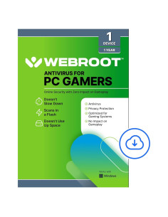 Antivirus Webroot para PC Gamers 2025 | 1 Dispositivo | 1 Año
