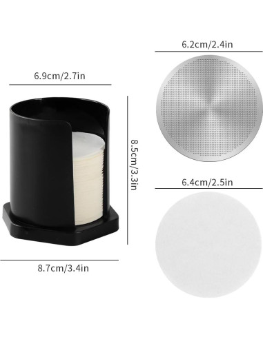 Soporte de Filtros de Café CAFEMASY con 742 Filtros de Papel