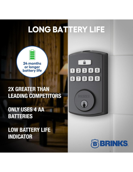 Cerradura Electrónica Brinks PRO-GUARD Huella y Teclado