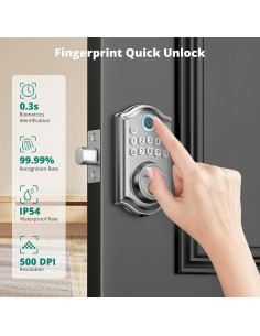 Cerradura Biométrica AkaGear DS10 Pro con Bluetooth 2