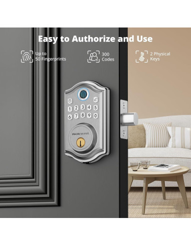 Cerradura Biométrica AkaGear DS10 Pro con Bluetooth