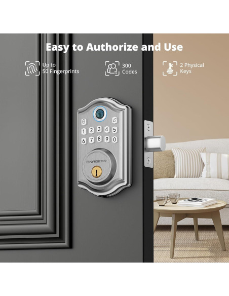 Cerradura Biométrica AkaGear DS10 Pro con Bluetooth