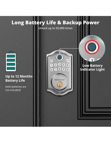 Cerradura Biométrica AkaGear DS10 Pro con Bluetooth