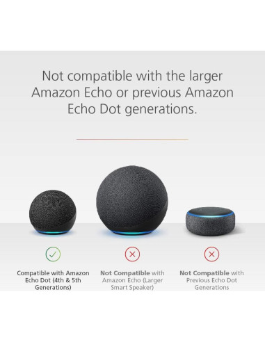 Base de Batería Mission para Echo Dot 4ta y 5ta Gen. Blanca