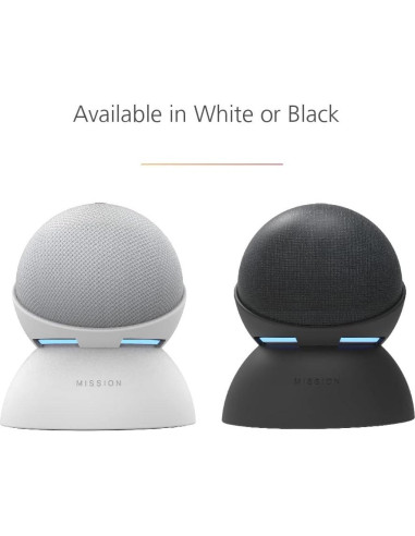 Base de Batería Mission para Echo Dot 4ta y 5ta Gen. Blanca