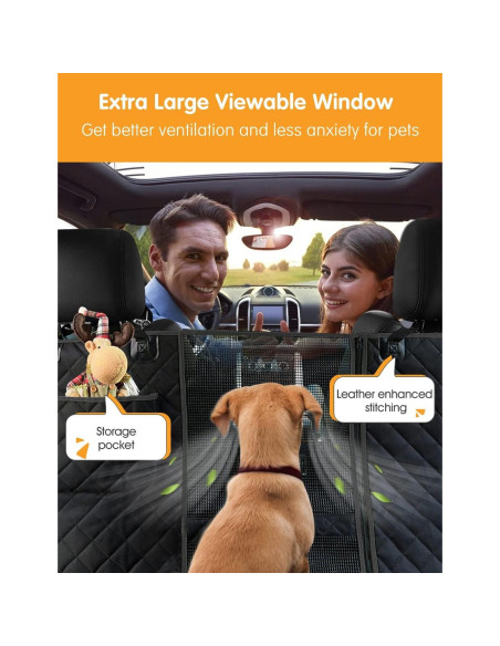 Funda de Asiento de Coche para Perros NZONPET 100% Impermeable