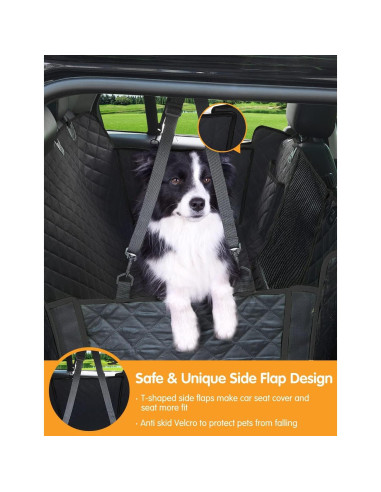 Funda de Asiento de Coche para Perros NZONPET 100% Impermeable