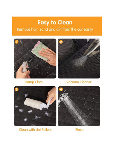 Funda de Asiento de Coche para Perros NZONPET 100% Impermeable