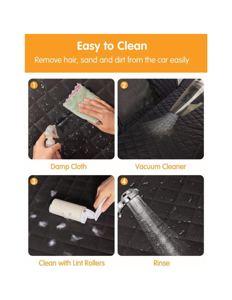 Funda de Asiento de Coche para Perros NZONPET 100% Impermeable