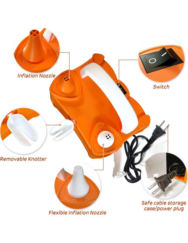Bomba de Aire Eléctrica Beeyaky para Globos 400W Doble Boquilla