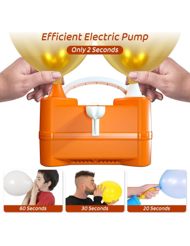 Bomba de Aire Eléctrica Beeyaky para Globos 400W Doble Boquilla
