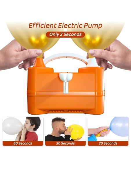 Bomba de Aire Eléctrica Beeyaky para Globos 400W Doble Boquilla