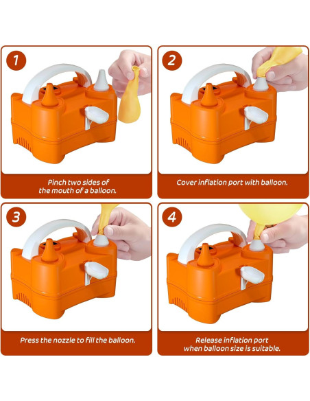 Bomba de Aire Eléctrica Beeyaky para Globos 400W Doble Boquilla