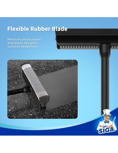 Limpiaparabrisas 2 en 1 MR.SIGA con Esponja Scrubber Negro