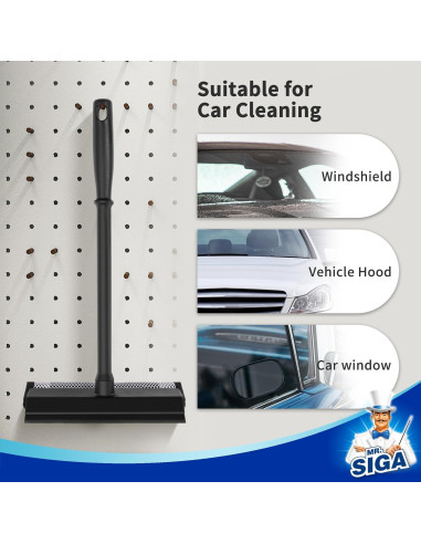 Limpiaparabrisas 2 en 1 MR.SIGA con Esponja Scrubber Negro