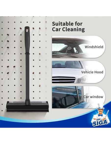 Limpiaparabrisas 2 en 1 MR.SIGA con Esponja Scrubber Negro