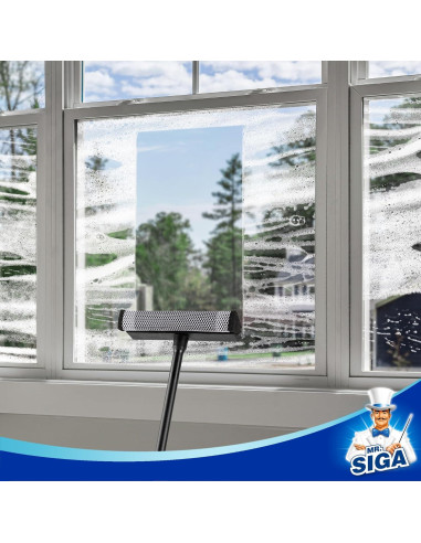 Limpiaparabrisas 2 en 1 MR.SIGA con Esponja Scrubber Negro