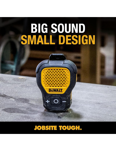 Altavoz Bluetooth DEWALT Amarillo Inalámbrico Resistente IP56
