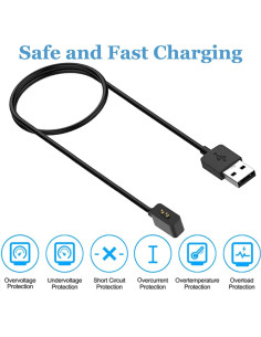 Cable de carga USB para Xiaomi Mi Band 8 - 60cm 2