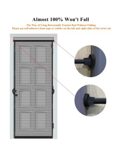 Puerta de Pantalla MAGZO 32x80 cm Gris con Varilla Tensión 2