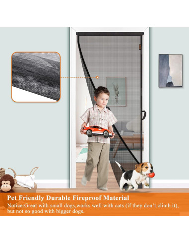 Puerta de Pantalla MAGZO 32x80 cm Gris con Varilla Tensión