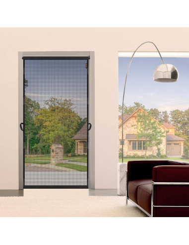 Puerta de Pantalla MAGZO 32x80 cm Gris con Varilla Tensión