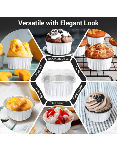 Moldes de Muffin EUSOAR 30pcs 125ml Aluminio Desechables