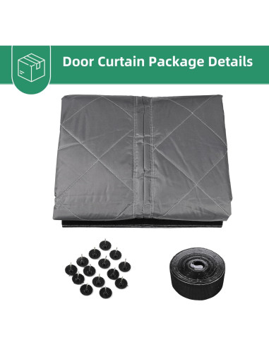 Cortina Aislante de Puerta BONLACES 91x203 cm Gris Térmica