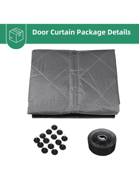 Cortina Aislante de Puerta BONLACES 91x203 cm Gris Térmica