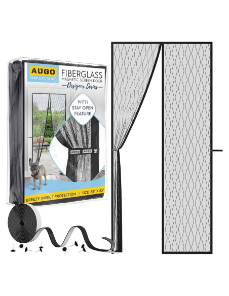 Puerta de Pantalla Magnética AUGO 96.5x210.8 cm Fibra Vidrio