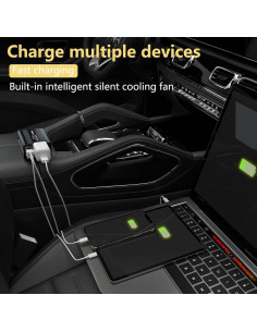 Inversor de Potencia 150W PiSFAU 12V a 110V Cargador USB 2