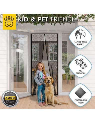 Puerta de Pantalla Magnética AUGO 96.5x210.8 cm Fibra Vidrio